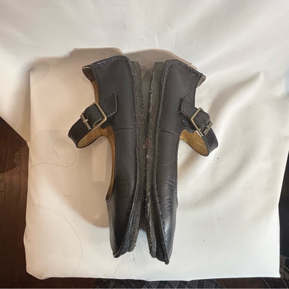 CLARKS ORIGINALS Sz 8 Leather Mary Jane Shoes Ballerina Style Buckle Closure - Picture 6 of 12